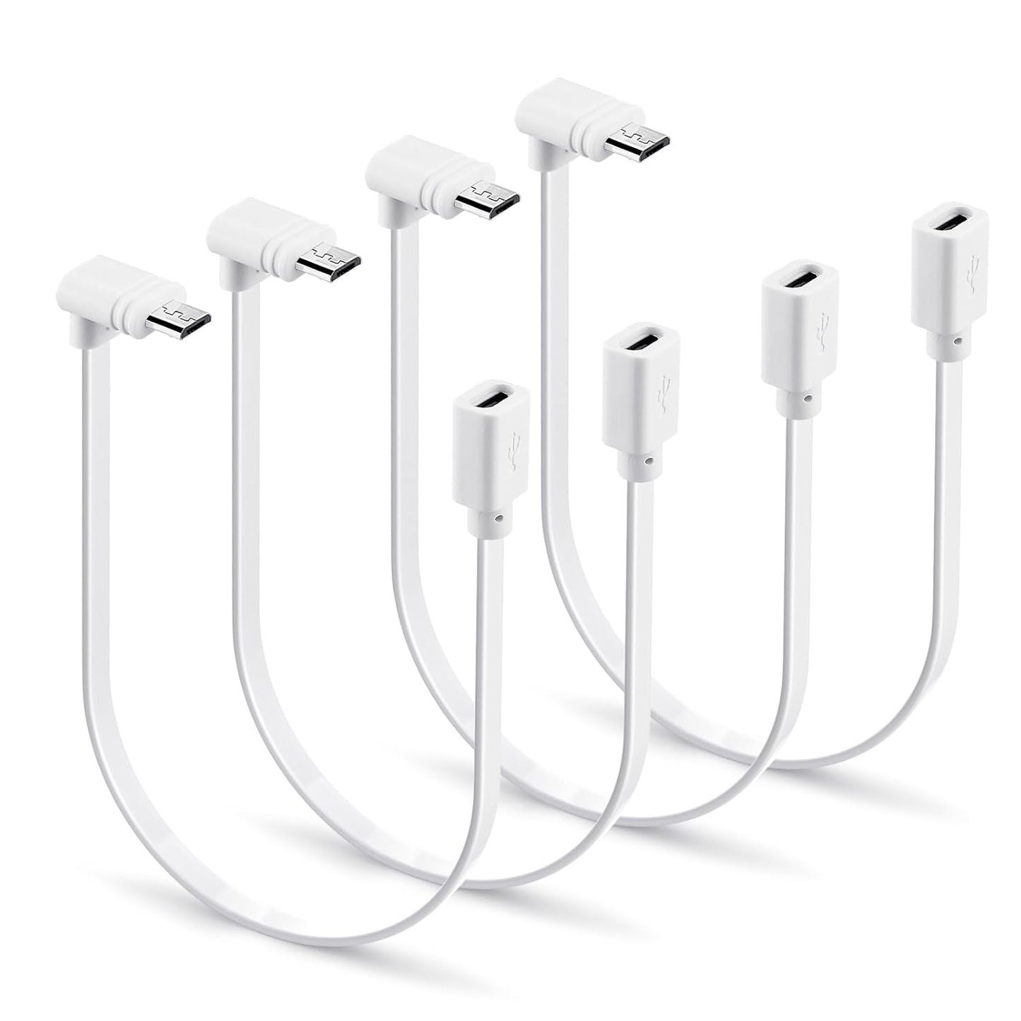 Smays 4-Pack 1ft Micro USB Extender Cables - Power Your WYZE Cam Pan v3 with Ease