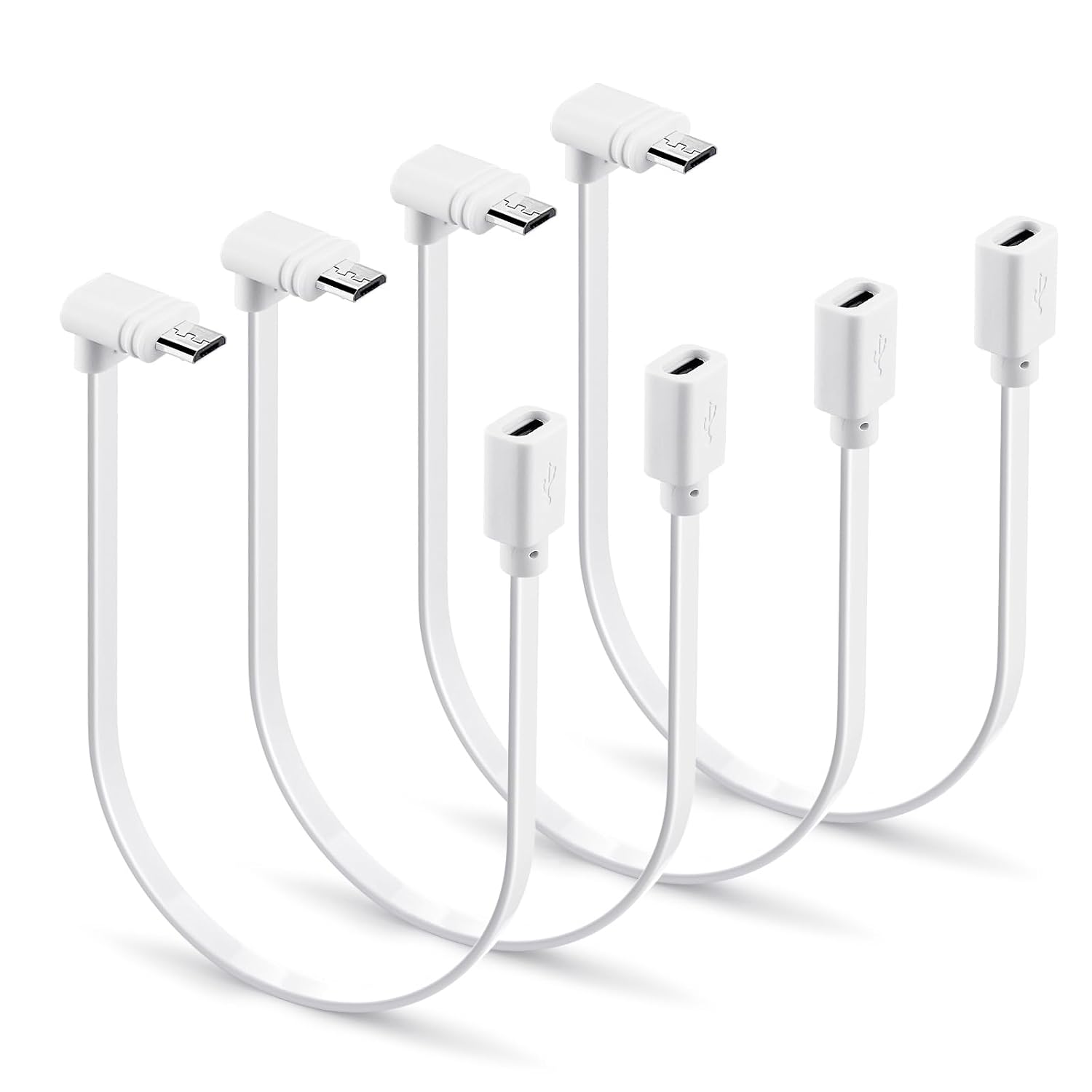 Smays 4-Pack 1ft Micro USB Extender Cables - Power Your WYZE Cam Pan v3 with Ease