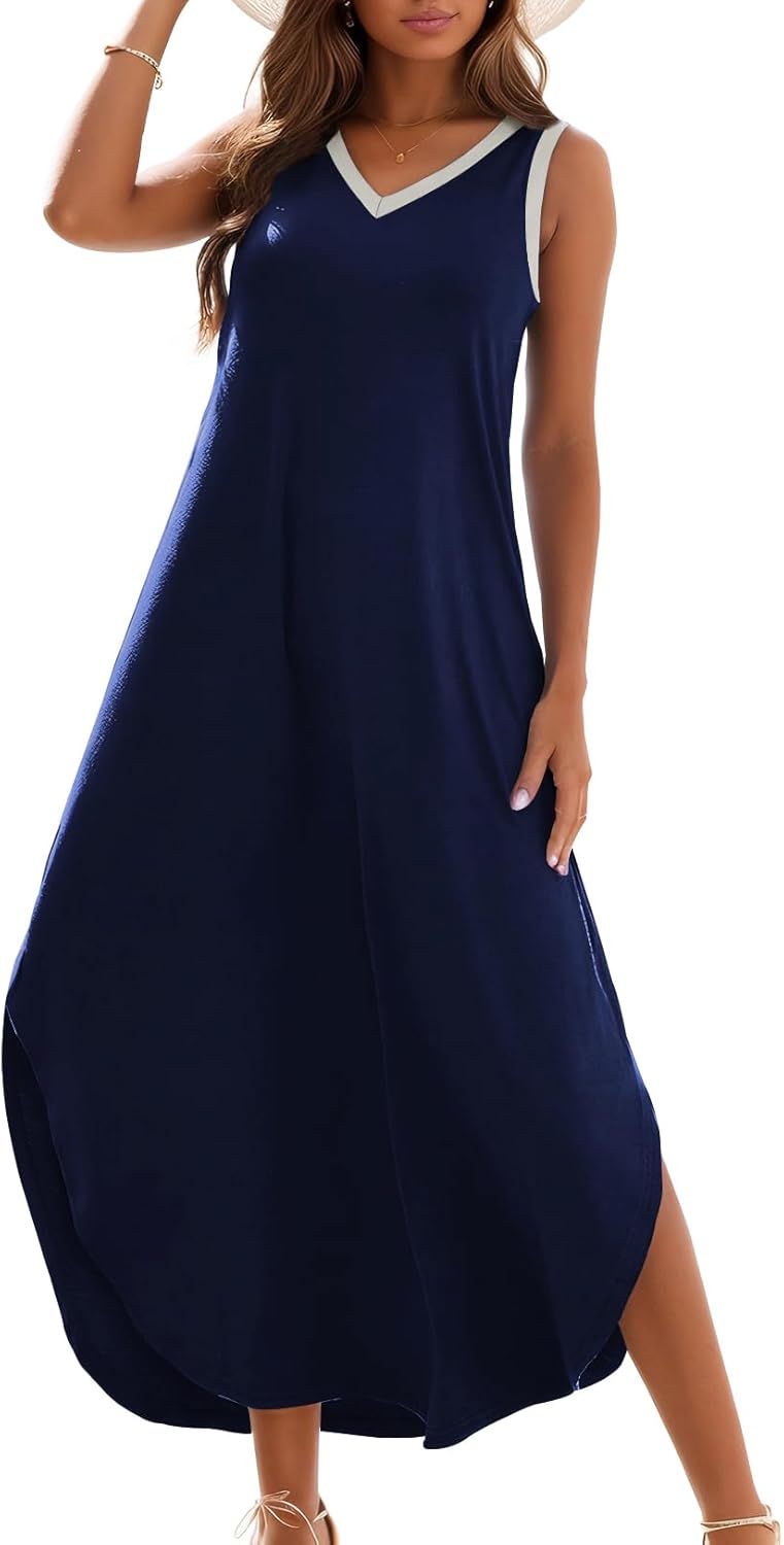 Zilcremo Women's Summer Casual Loose Sundress Long Dress Review
