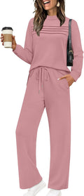 WIHOLL Two Piece Sets for Women Fall Travel Outfits - Cozy, Drapey Set
