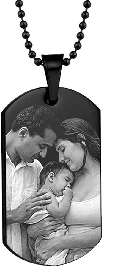 Custom Photo Dog Tag Pendant Necklace for Memorable Gifts
