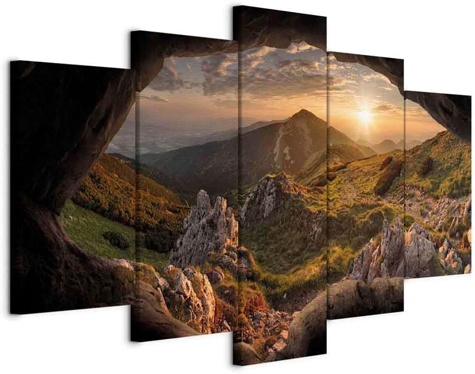 Acoustic Canvas Wall Art Nature Mountains 40x20 in - 5pcs Set