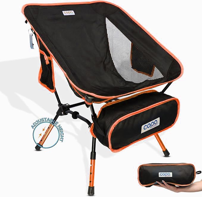 Ultra Light Adjustable Camping Chair - Orange