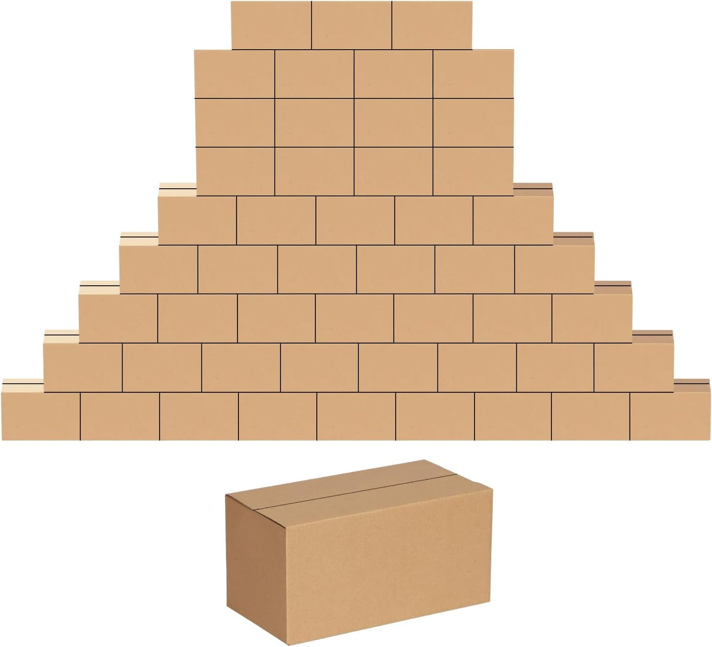 Small Shipping Boxes 50 Pack 8x4x4 inches for Packing and Moving