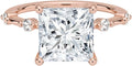 Moissanite Ring 3 Ct in 10k 14k 18k Gold & 925 Silver for Women