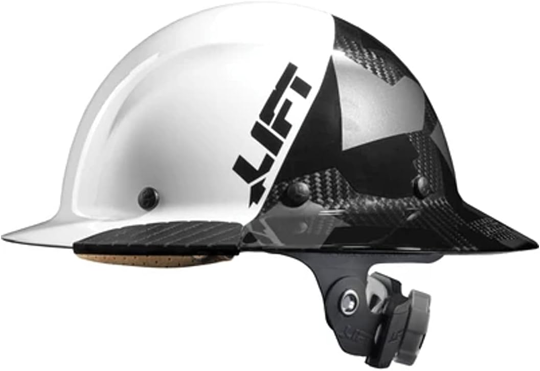 DAX Carbon Fiber Full Brim Hard Hat for Superior Protection