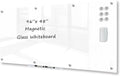 Magnetic Glass Whiteboard 8 ft x 4 ft Ultra White - Frameless Large