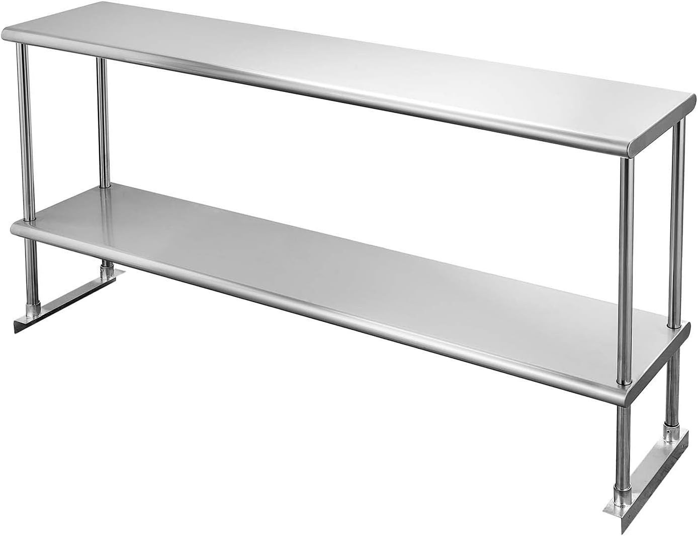Hally Double Overshelf Stainless Steel 12in x 60in for Kitchen