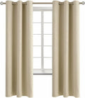 BGment Room Darkening Curtains 72 in Long - Thermal Insulated Beige