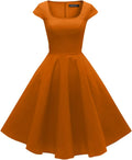 PUKAVT Women's 1950 Retro Swing Cocktail Dress with Pockets Formal