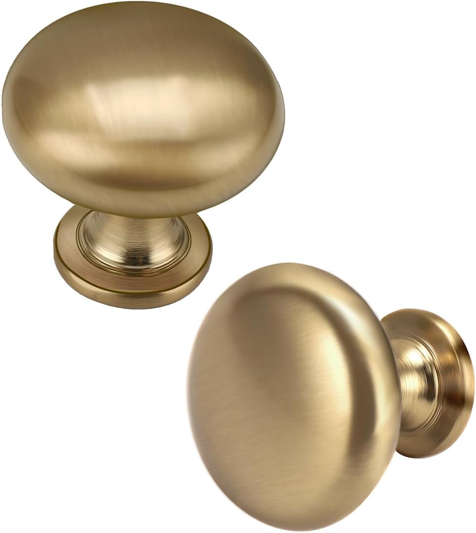 30 Pack Warm Gold Drawer Knob Solid Kitchen Cabinet Hardware