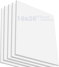 16x20 White Foam Boards Pack of 10 - Sturdy Backing for Frames