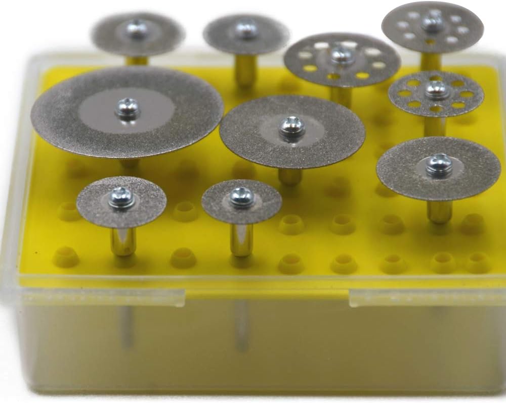 Precision Cutting: 10PCS 1/8 Diamond Disc Set for Dremel