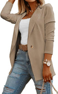 Womens Casual Long Sleeve Knit Blazer - Office Stretch Fit