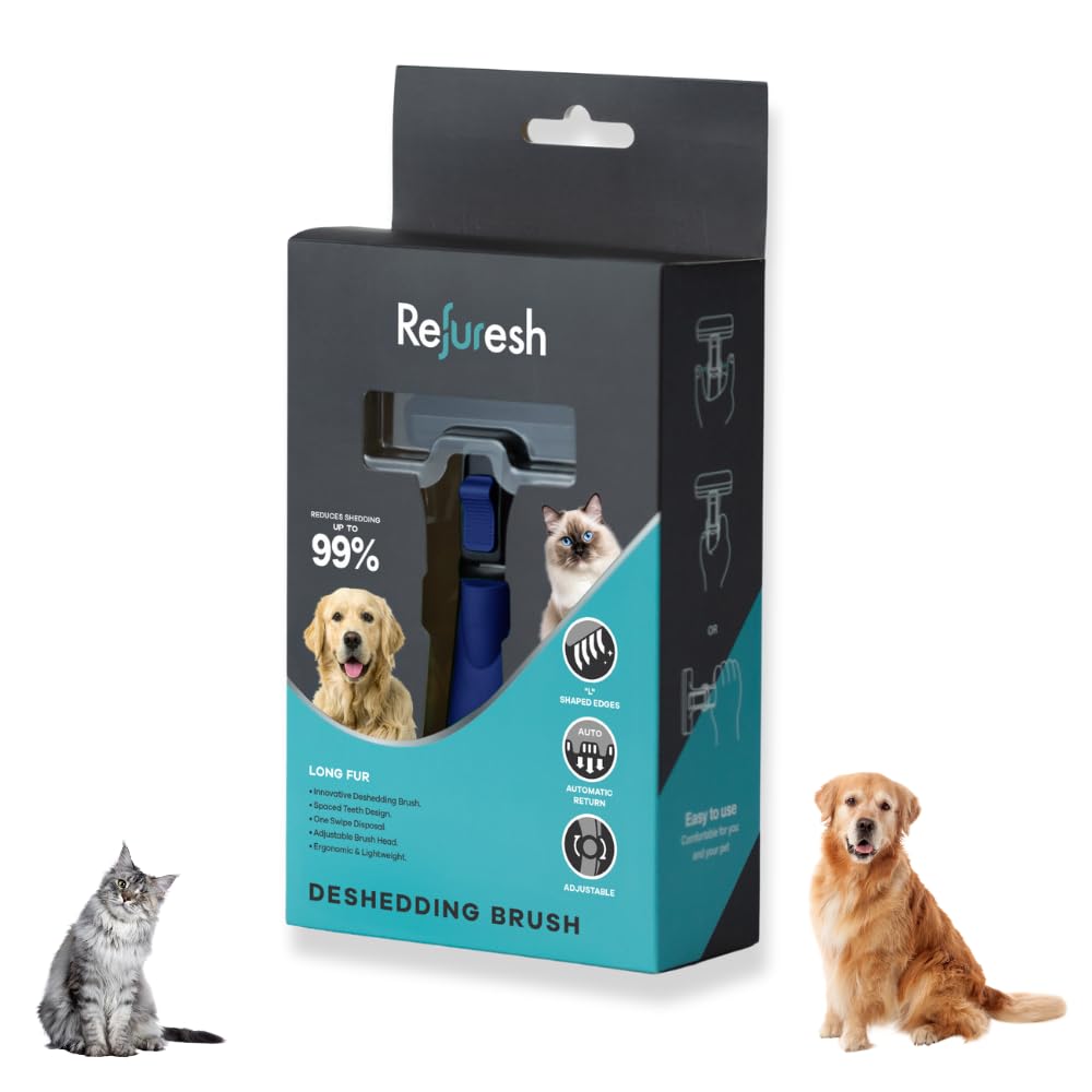Deshedding Dog Brush for Long Hair - Gentle Tool for Pets