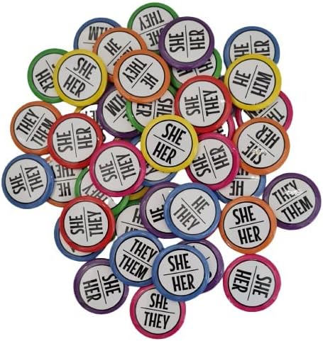Customizable Bulk Pronoun Button Badges for LGBTQ+ Support