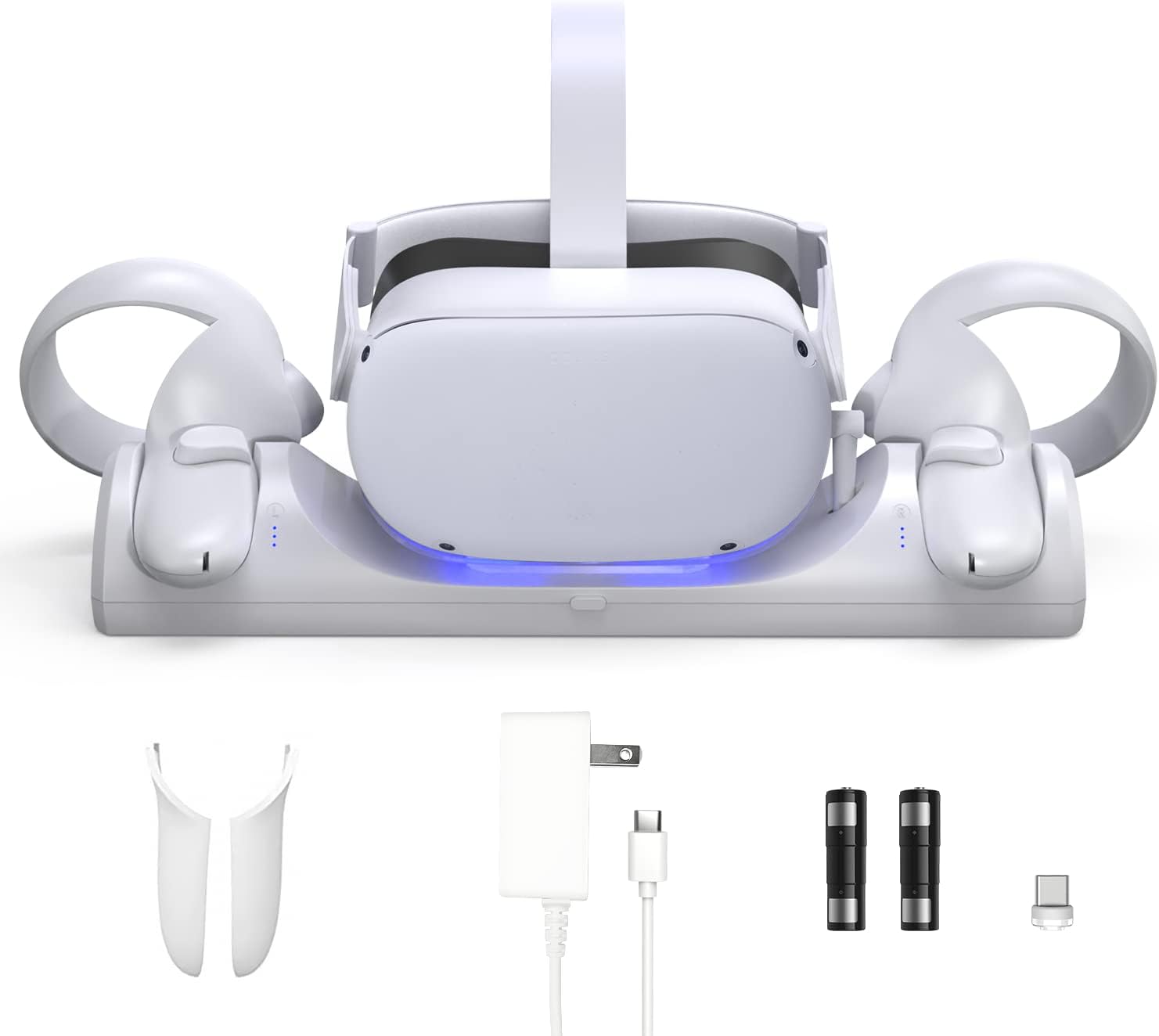 VR Charging Station for Oculus Quest 2 with LED Indicator Dock