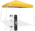 10x10 Slant Leg Pop-up Canopy Tent Yellow - Easy One Person Setup