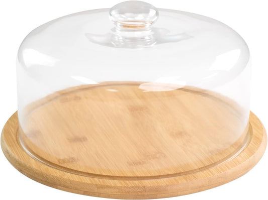 10.2in Glass Dessert Dome with Base for Elegant Displays