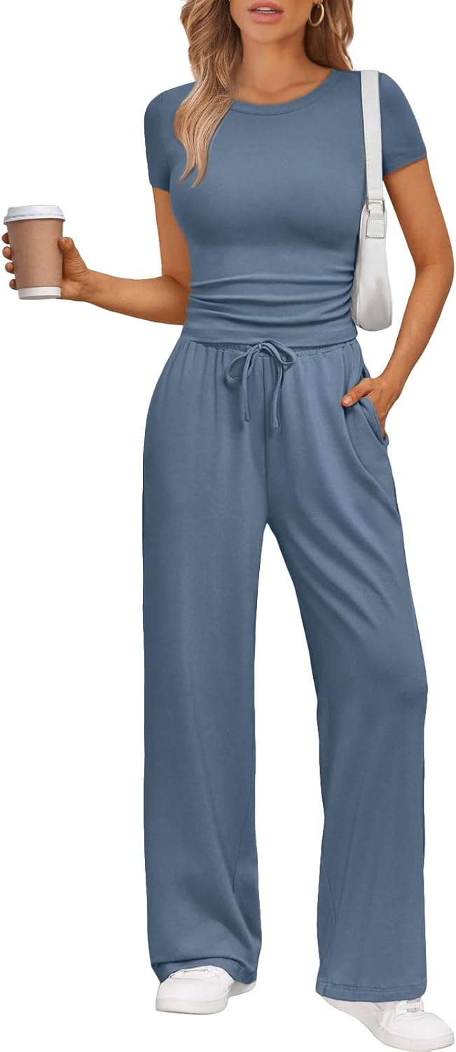 Trendy Queen 2 Piece Matching Summer Sweatsuit Lounge Set
