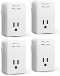 Single Outlet Surge Protector Wall Tap - Compact 15A Protection