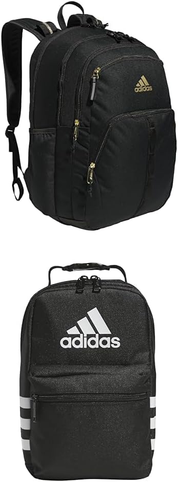 adidas Prime Backpack with Santiago Lunch Bag for Easy Travel