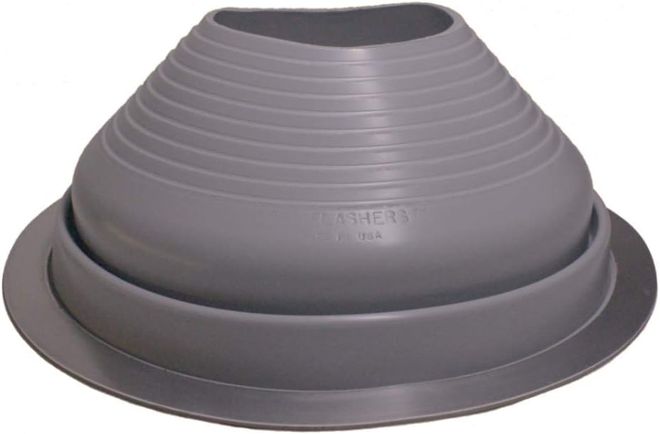 Flashers Grey EPDM Flexible Roof Jack Pipe Boot for Metal Roofing