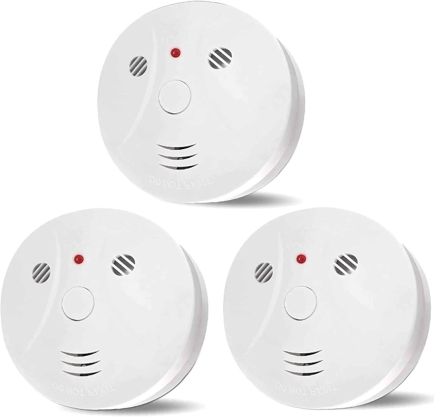 3 Pack Smoke Detector Fire Alarms with Photoelectric Sensor