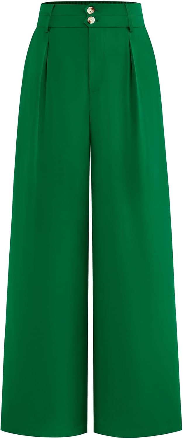 BTFBM Women Wide Leg Dress Pants for Business Casual Style