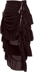 Women's Victorian Steampunk Skirt Ideal for Pirate Costume Parties