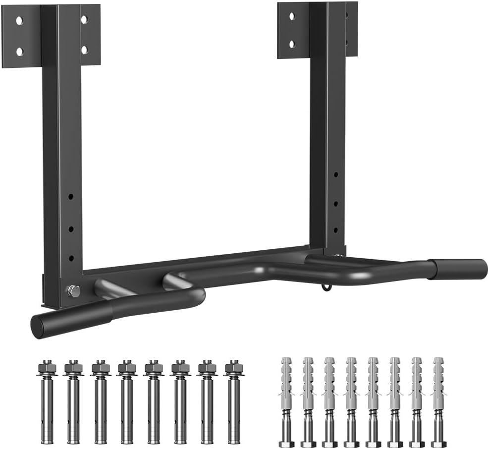 Wall Mount Pull Up Bar for Home Gym - Heavy-Duty Steel Design
