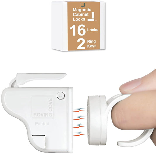 RovingCove Magnetic Cabinet Baby Locks for Child Safety 16-pk