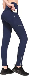 Fleece Lined Winter Leggings for Women - Water Resistant Cold Weather