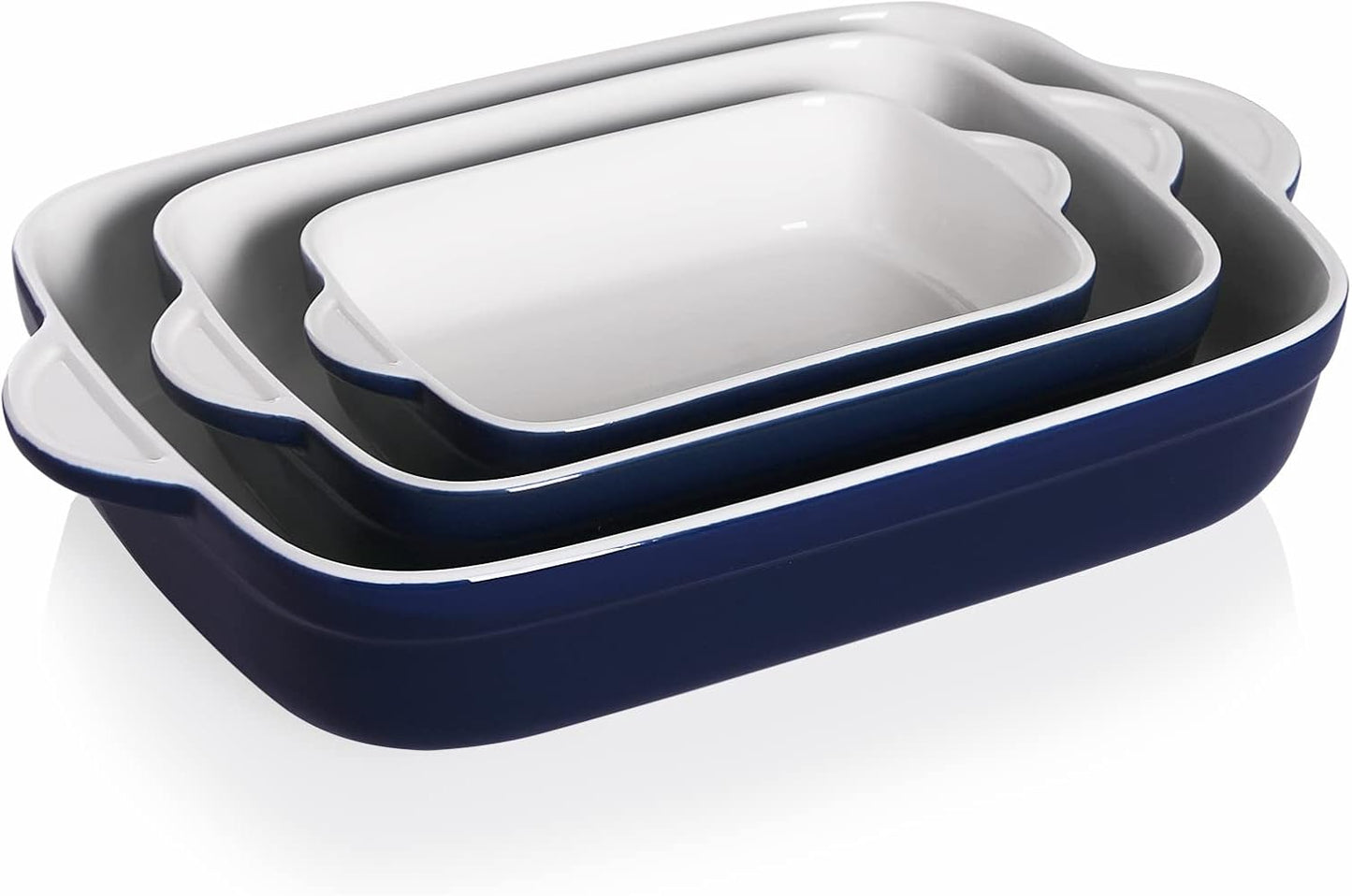 Sweejar Casserole Dishes Set of 3 for Versatile Baking Needs