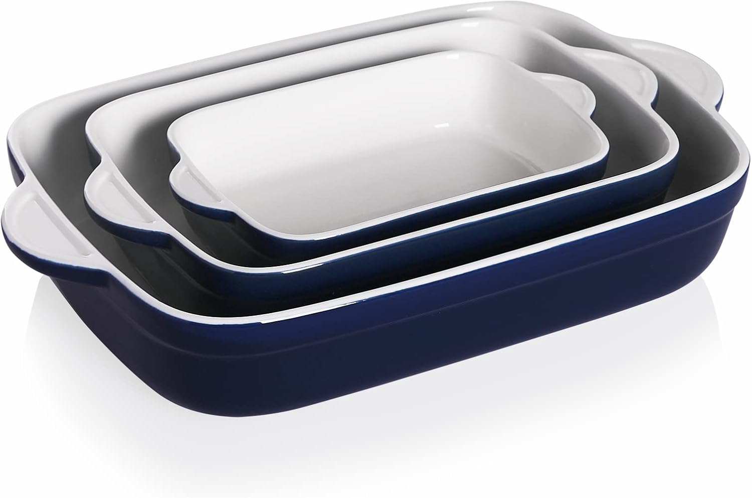 Sweejar Casserole Dishes Set of 3 for Versatile Baking Needs