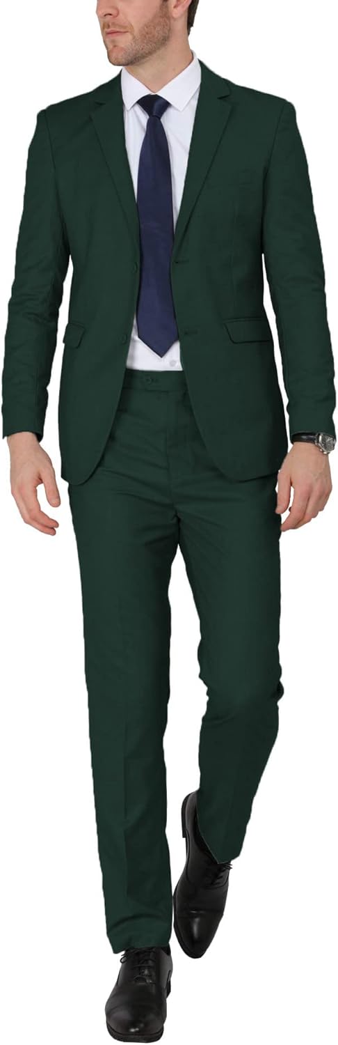 WEEN CHARM Men's Slim Fit 2 Piece Suit for Weddings and Events