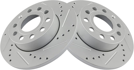 TRQ Rear Performance Brake Rotors Set for Audi and Volkswagen