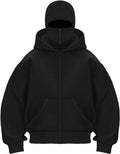 Streetwear Fleece Hoodies for Men with Double Hat - Warm Outdoor