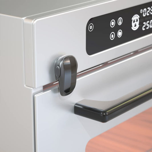 SAFELON Black Baby Oven Lock - Double Button for Kitchen Safety