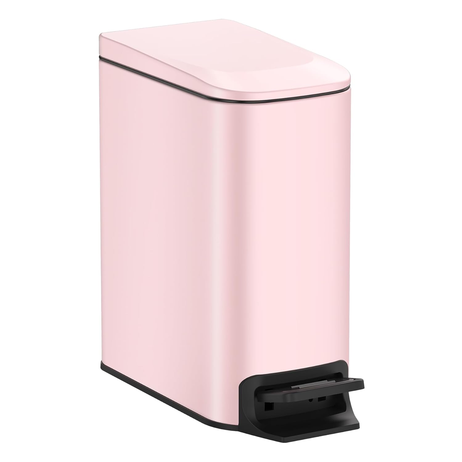 TIPGO Slim Bathroom Trash Can with Lid Soft Close for Small Spaces