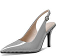 Women Beaded High Heel Slingback Pumps 3.5 in Stilettos - Sleek Fit