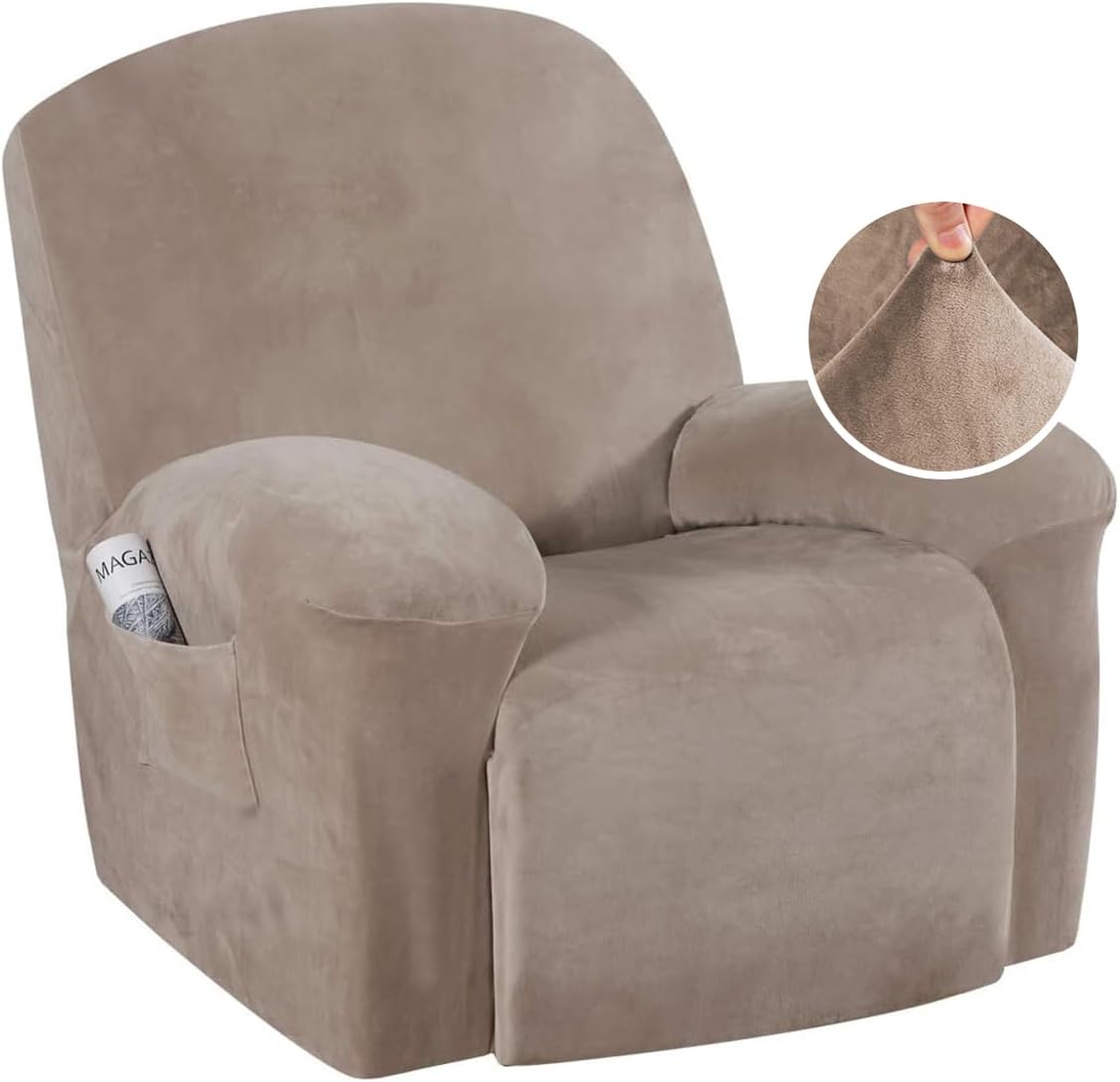 H.VERSAILTEX Real Velvet Recliner Couch Cover for Comfort