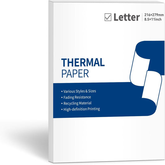 Betife Thermal Paper: 100 USA Letters, Compatible with Phomemo & Portable Printers