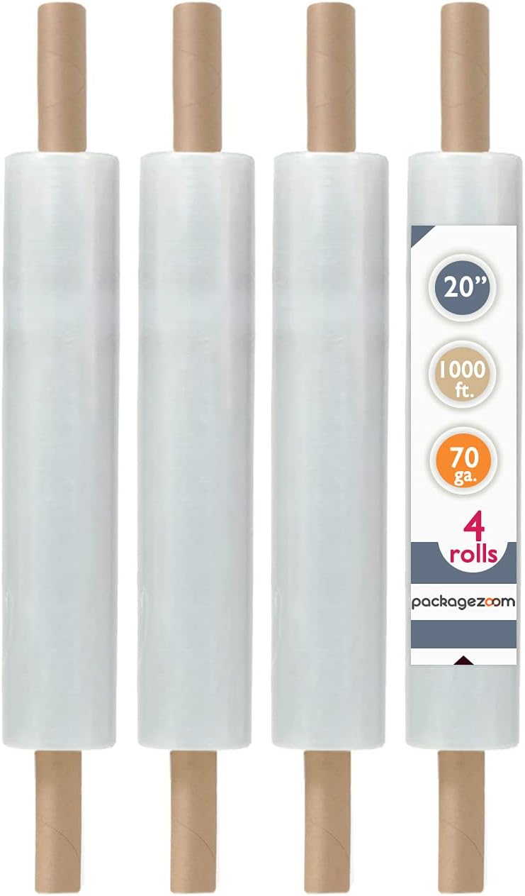 20 inch x 1000 Feet Stretch Wrap with Handle for Packing Needs