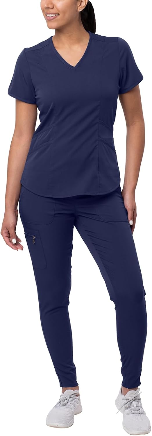 Adar Pro Modern Athletic Scrub Set for Women - Stylish Comfort