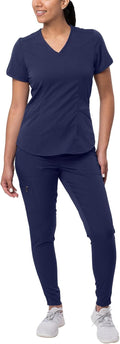 Adar Pro Modern Athletic Scrub Set For Women - Tailored Comfort Ideal