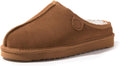 Womens Greta Genuine Shearling Clog Slippers - 100% Suede Comfort