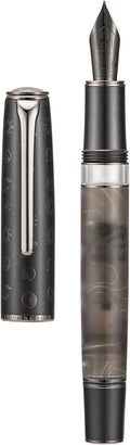 Hongdian N7 Gray Rabbit Resin Piston Fountain Pen - Smooth Long Blade