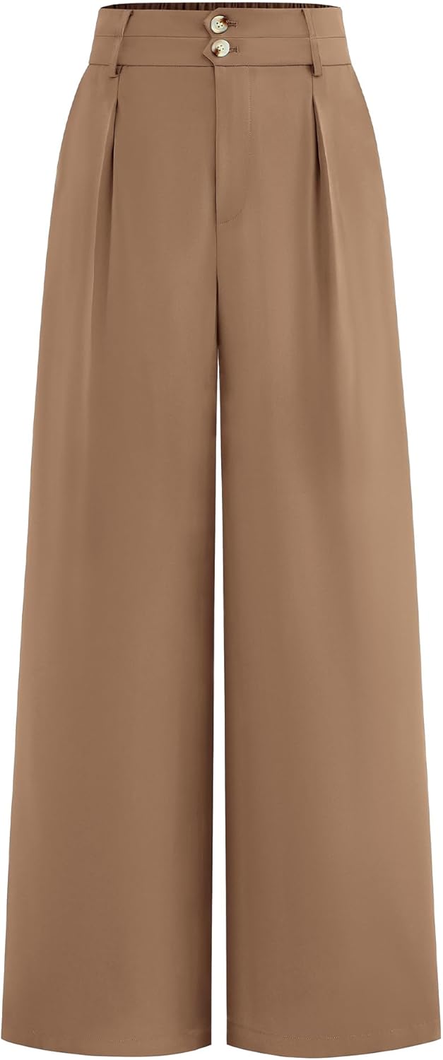 BTFBM Women Wide Leg Dress Pants for Business Casual Style