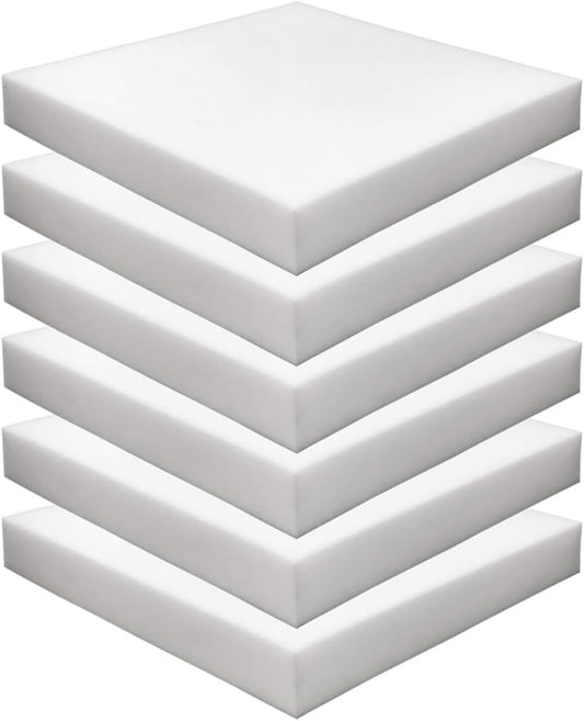 High Density Upholstery Foam 6-Pack for Chair Cushions